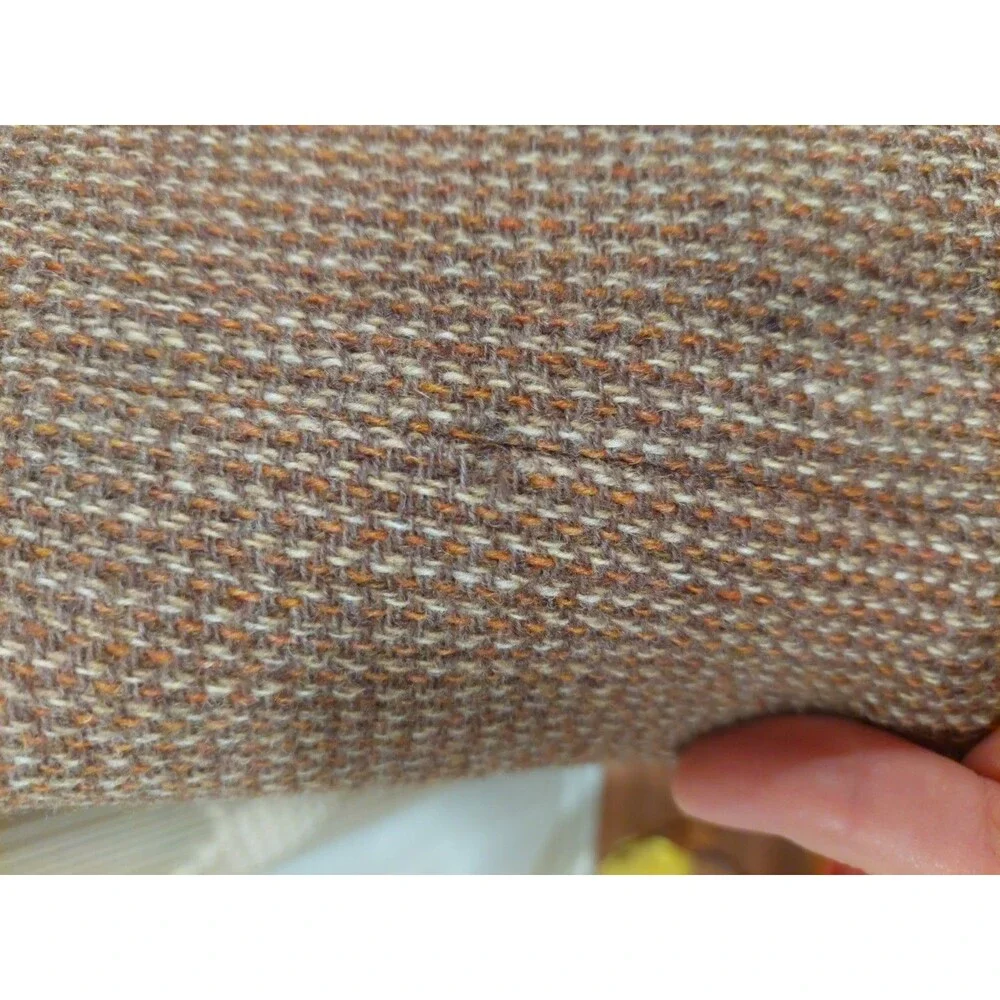 Vintage Adams Row Tweed Blazer Men’s 44R Brown Sport Jacket Virgin Wool See Pics